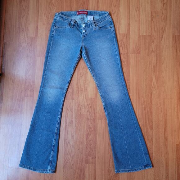 Levi’s Superlow Rise Womens Retro Jeans Size03 Junior Blue Denim 60s 70s Vintage - Picture 11 of 11